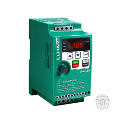EMD-MINI – 007 A Преобразователь частоты ELHART (для однофазных двигателей, 0,7 кВт, 7А, 220В, встр. ПИД-регулятор, 4 дискр. Выхода , 1 дискр. Выход (реле),1 аналоговый вход 4-20мА/0-10В, поворотный задатчик частоты, RS-485 Modbus RTU